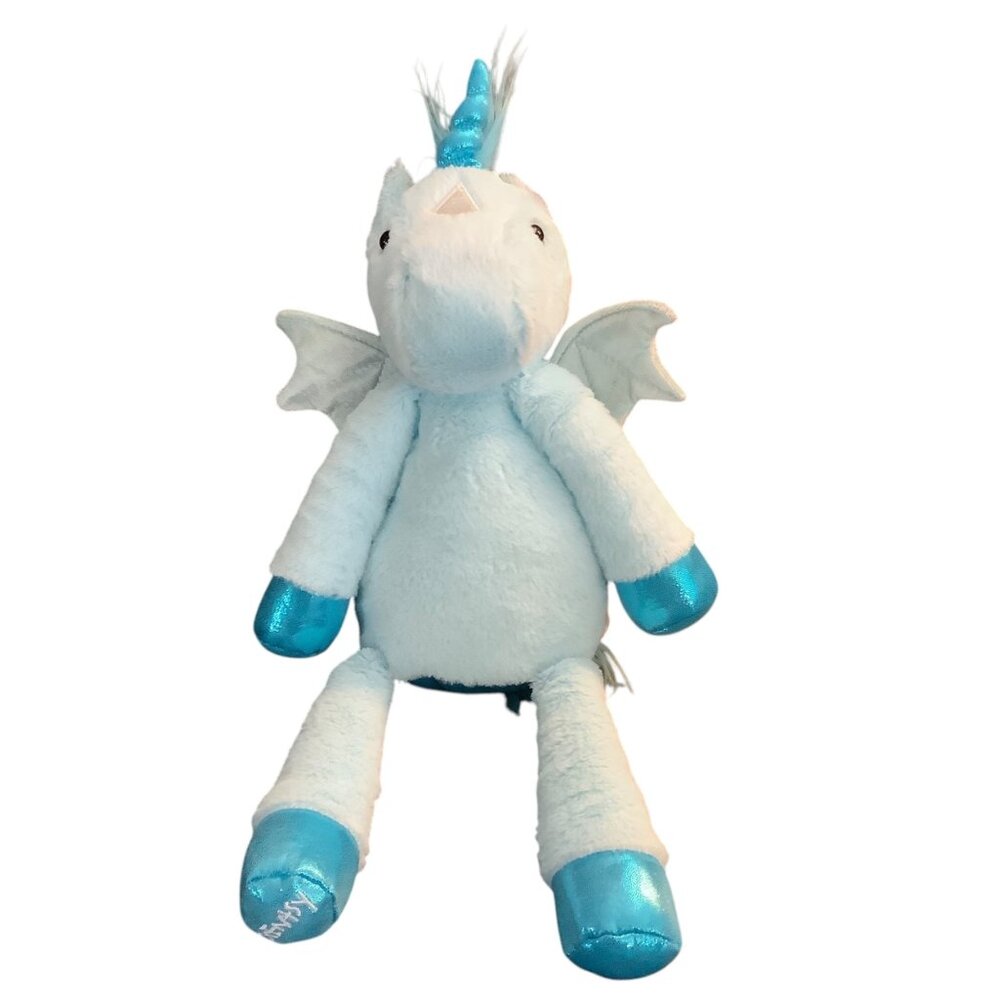 Scentsy Buddy Halley the Blue Unicorn Plush Stuffed Animal Toy Wings 16”